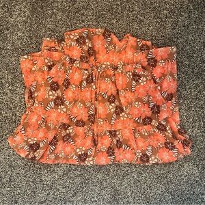Brown coral floral maxi skirt by Aerie
